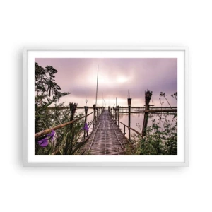 Póster en marco blanco - La tranquilidad de Asia - 70x50 cm