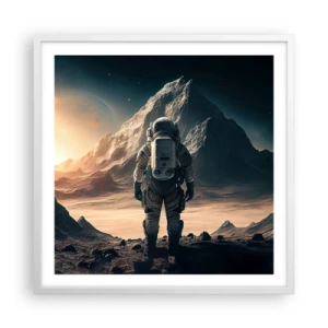 Póster en marco blanco - Un nuevo reto - 60x60 cm