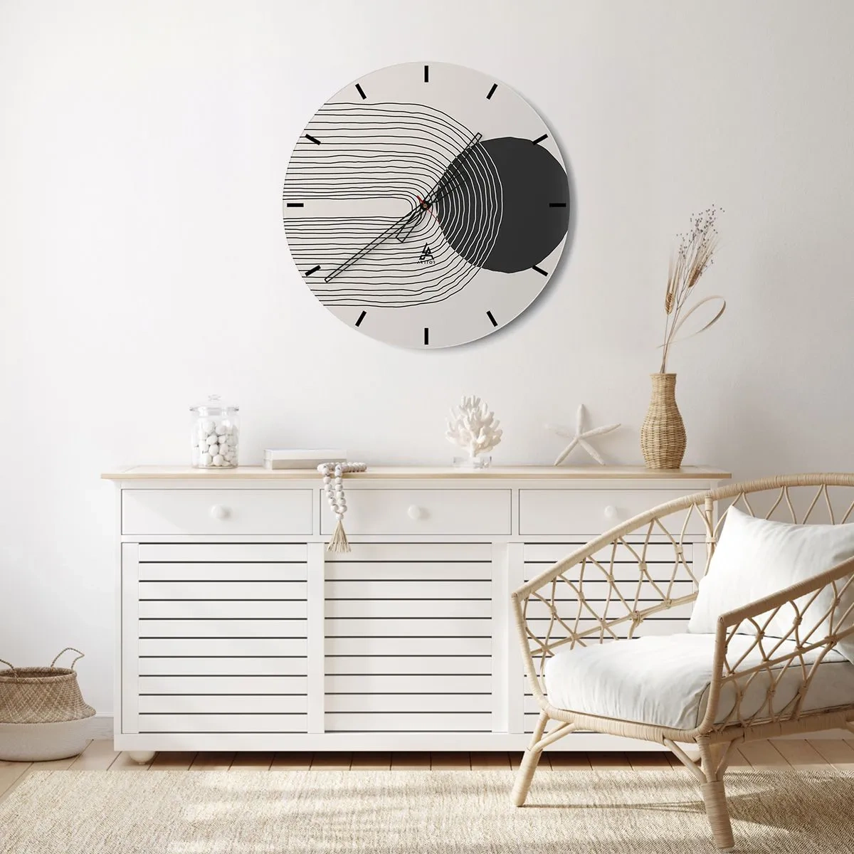 Reloj de pared - Reloj de vidrio - Temblor y certeza - 40x40 cm