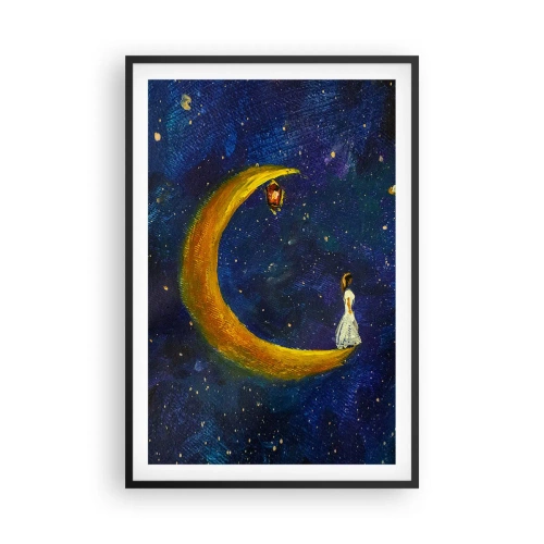Póster en marco negro - La llamada de la Luna - 61x91 cm