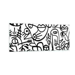 Cuadro sobre vidrio - Impresiones sobre Vidrio - Rostros y espejismos - 100x40 cm