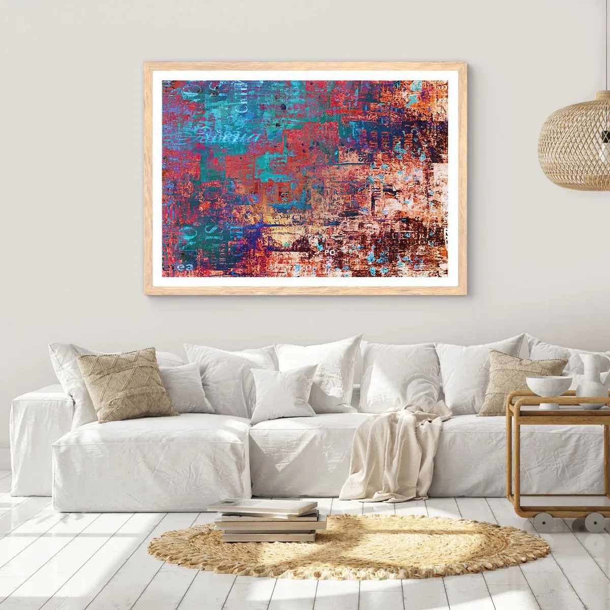 Póster en marco roble claro - Memoria y olvido - 100x70 cm