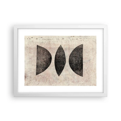 Póster en marco blanco - Abstracción étnica - 40x30 cm