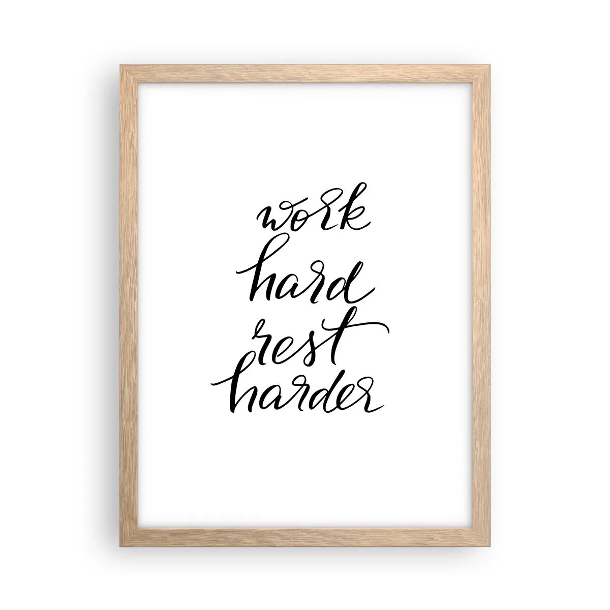 Póster en marco roble claro - Balance de vida - 30x40 cm