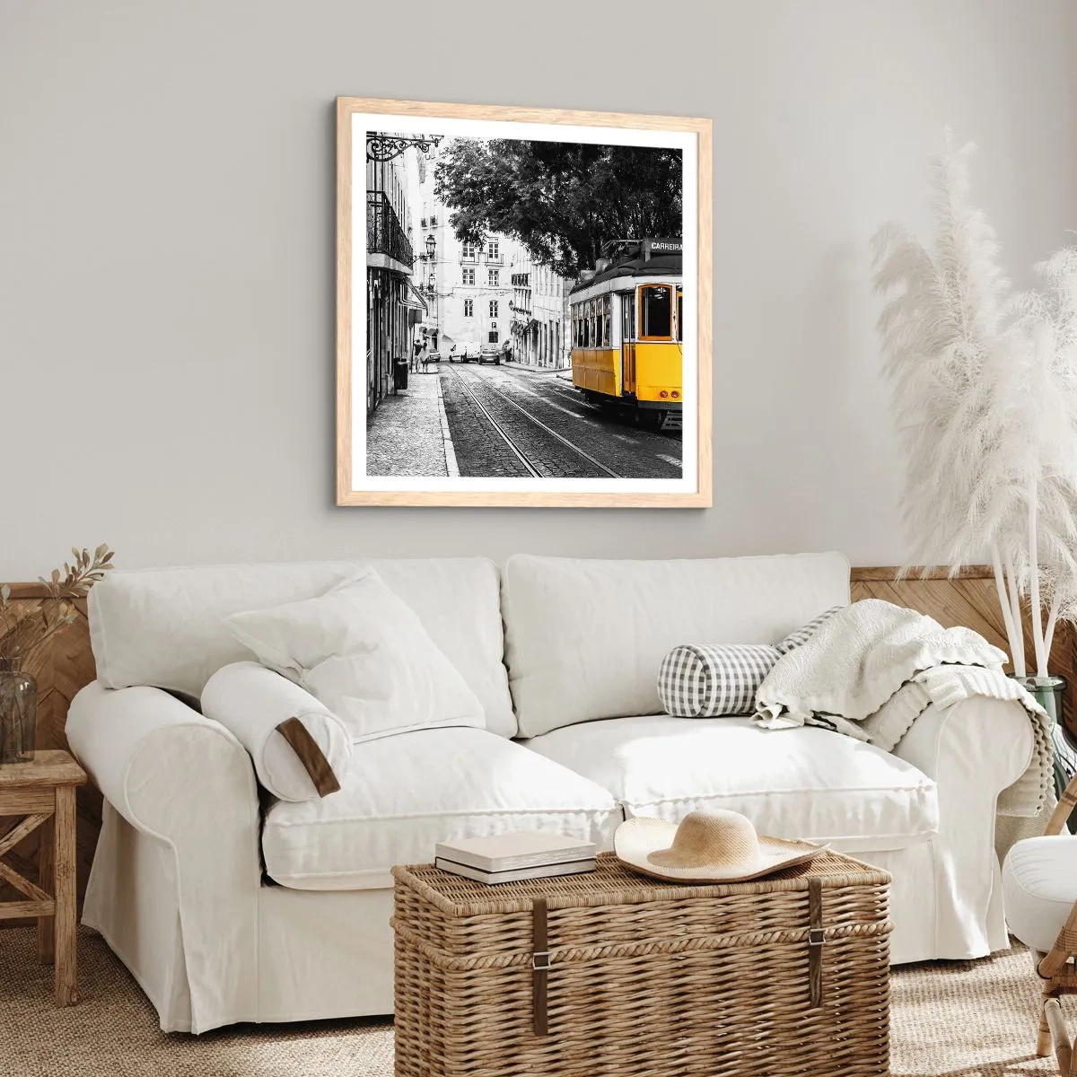 Póster en marco roble claro - Y un fado de fondo - 30x30 cm