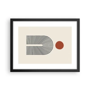 Póster en marco negro - Magnetismo de formas y colores - 40x30 cm