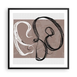 Póster en marco negro - Composición: la búsqueda de la plenitud - 60x60 cm