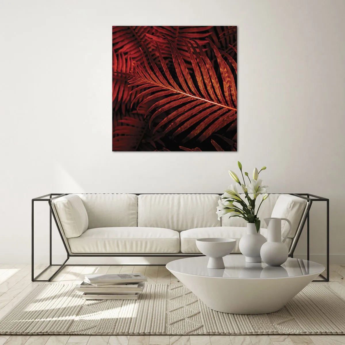 Cuadro sobre vidrio - Impresiones sobre Vidrio - Las brasas de la vida - 70x70 cm