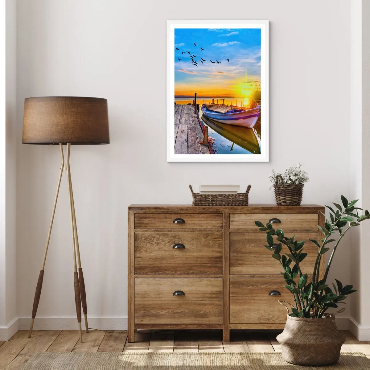 Póster en marco blanco - Adiós, hasta mañana - 50x70 cm