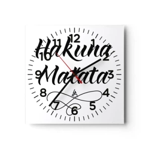 Reloj de pared - Reloj de vidrio - El mejor consejo - 40x40 cm