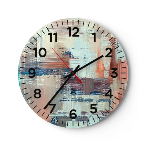 Reloj de pared - Reloj de vidrio - Alcanzando la luz - 30x30 cm