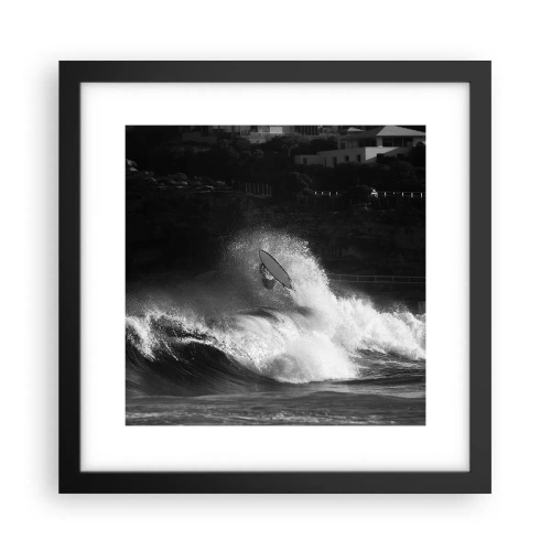 Póster en marco negro - Desafío aceptado - 30x30 cm