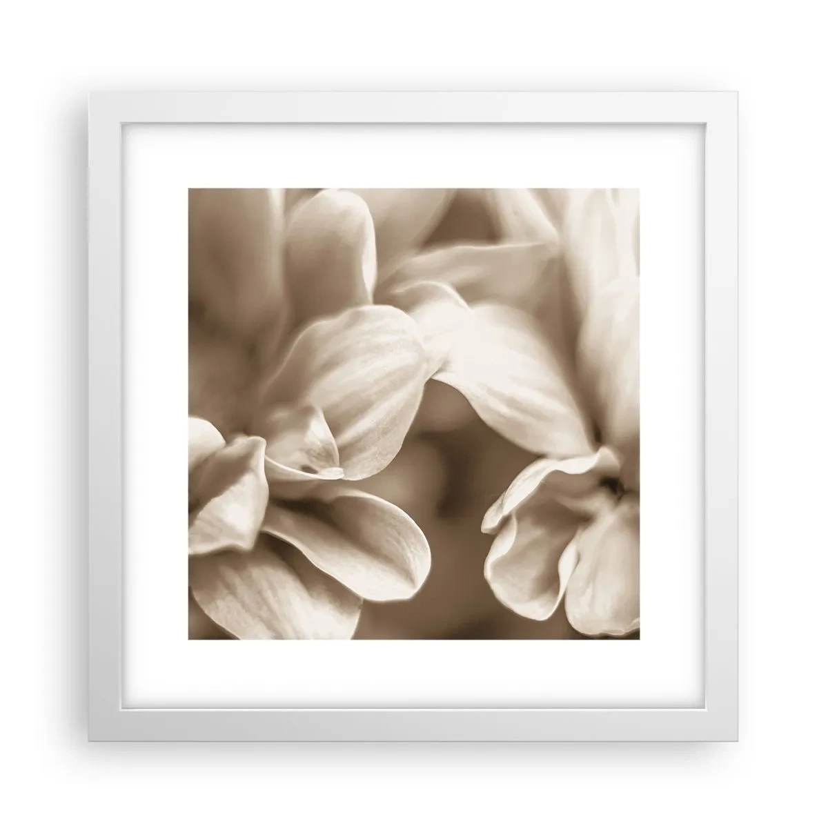 Póster en marco blanco - Suave como una sonrisa - 30x30 cm