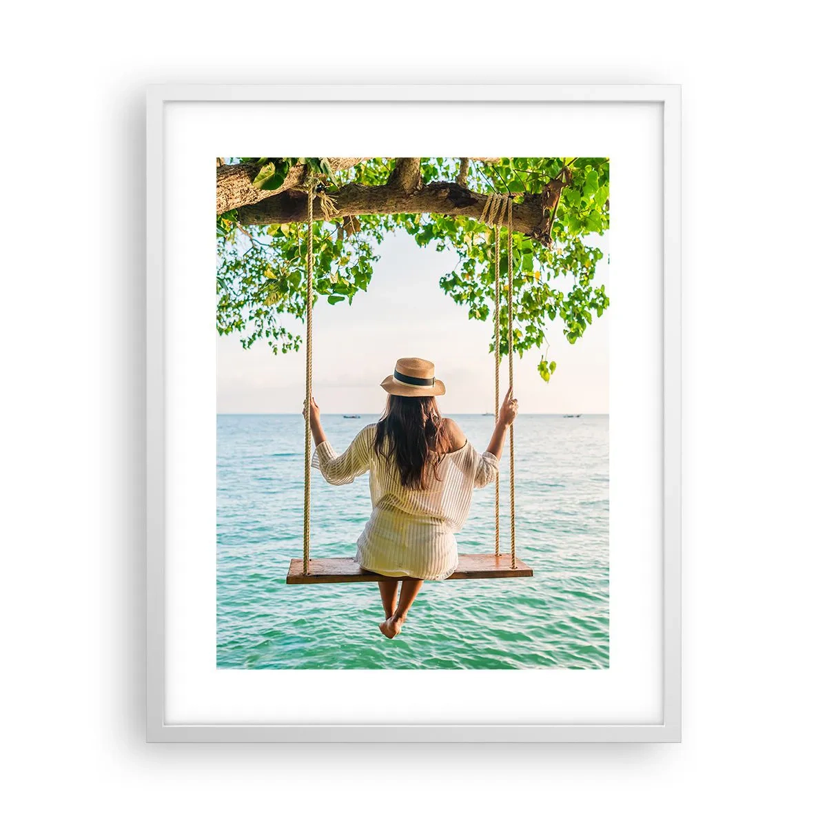 Póster en marco blanco - La vida es bella - 40x50 cm