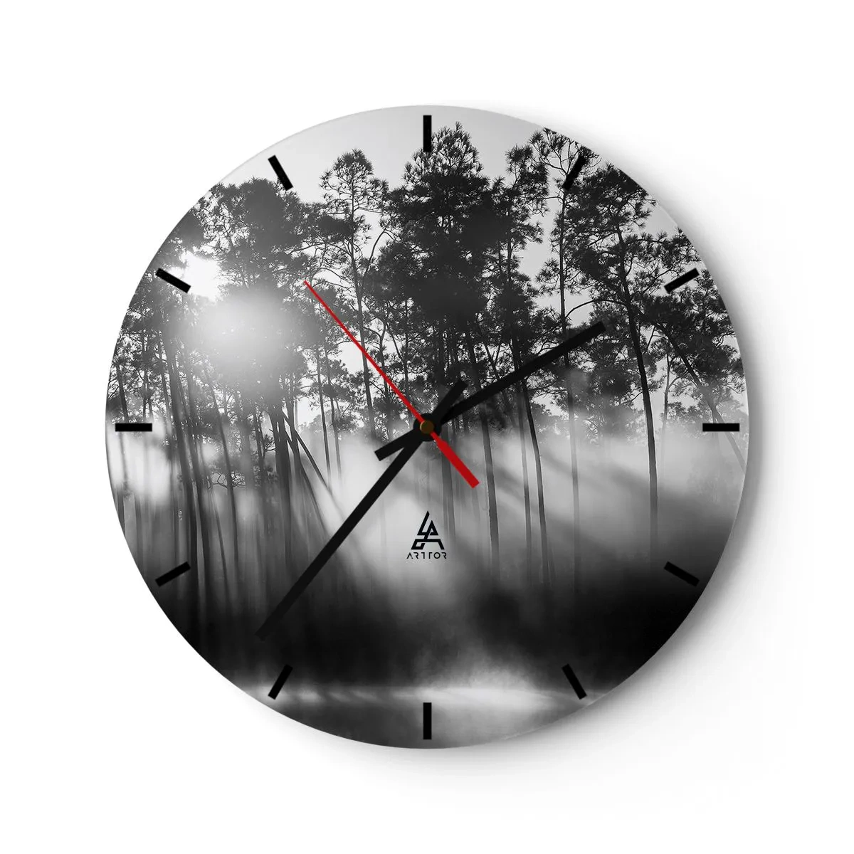 Reloj de pared - Reloj de vidrio - Sol imparable - 40x40 cm