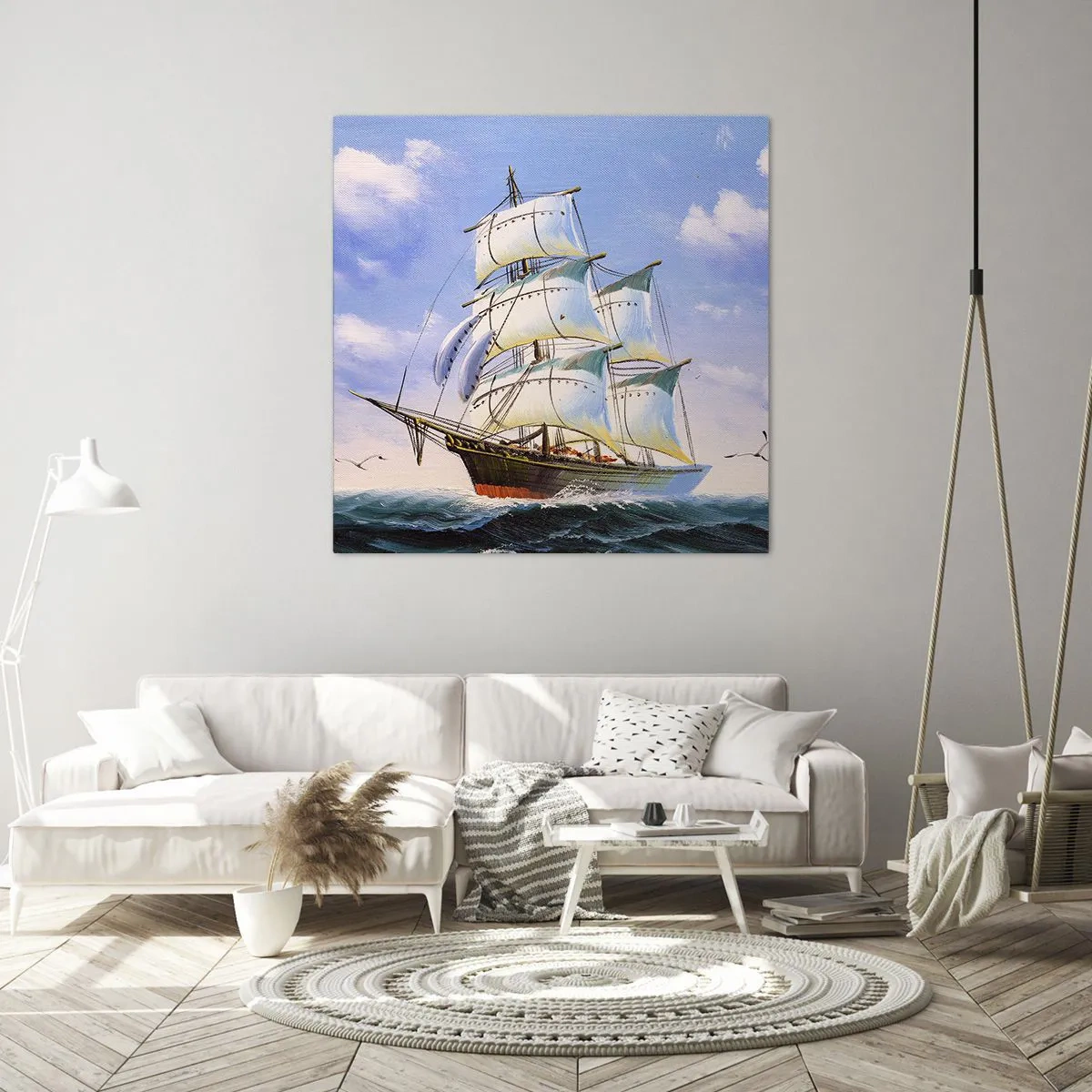 Cuadro sobre lienzo - Impresión de Imagen - Orgulloso con el viento - 70x70 cm