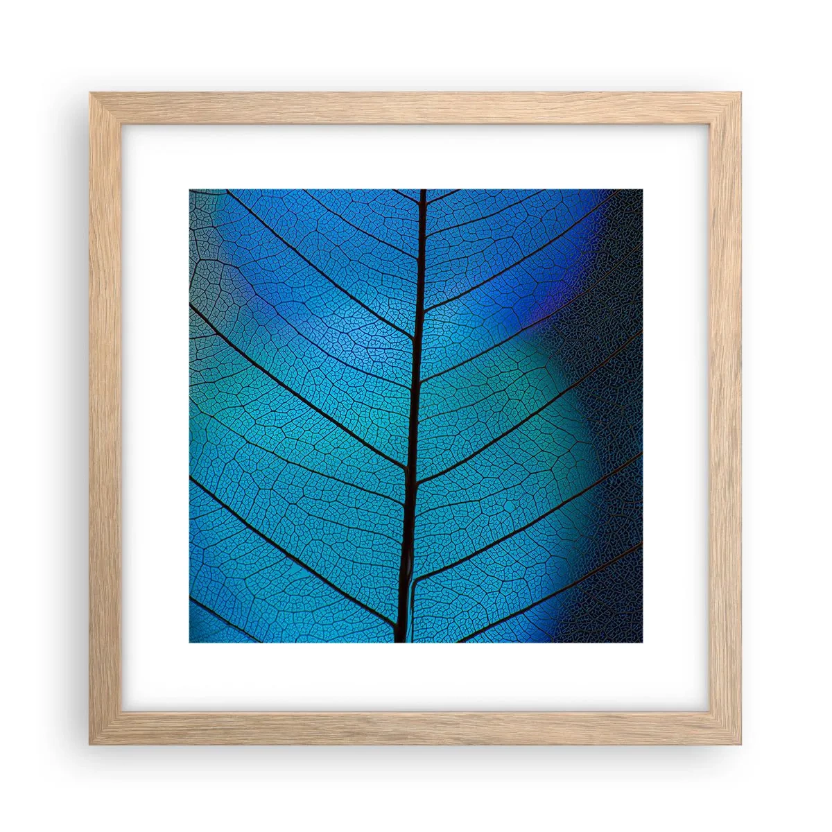 Póster en marco roble claro - Construcción intrincada - 30x30 cm