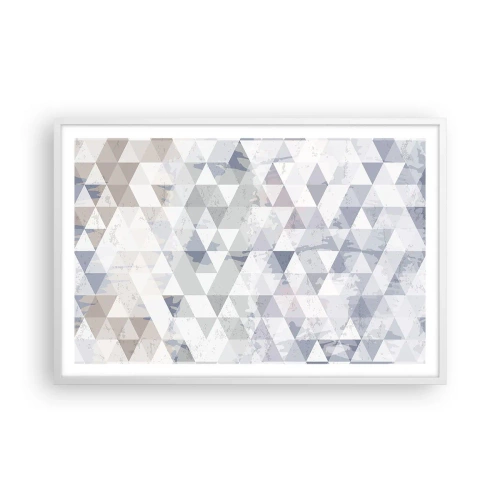 Póster en marco blanco - A ritmo de triángulo - 91x61 cm
