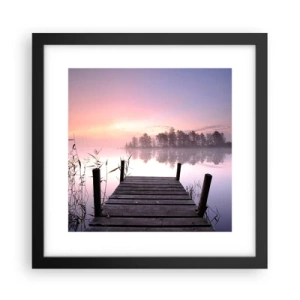 Póster en marco negro - De la niebla lila... - 30x30 cm