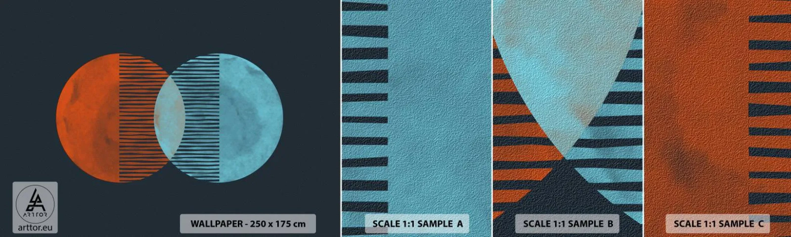 Muestra De Fotomural Standard Eco - Fantasía astronómica - Abstracción, Pedazo, Patrón moderno - 100x30 cm