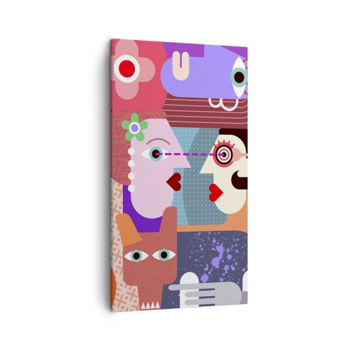 Cuadro sobre lienzo - Impresión de Imagen - Cara a cara - 45x80 cm