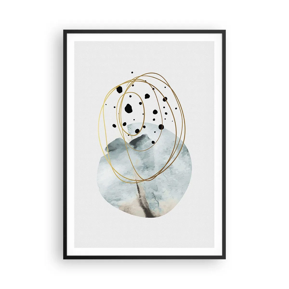 Póster en marco negro - El concepto del espacio - 70x100 cm