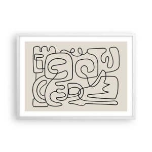 Póster en marco blanco - El camino correcto - 70x50 cm