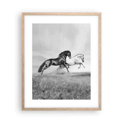 Póster en marco roble claro - Ángeles y demonios - 40x50 cm