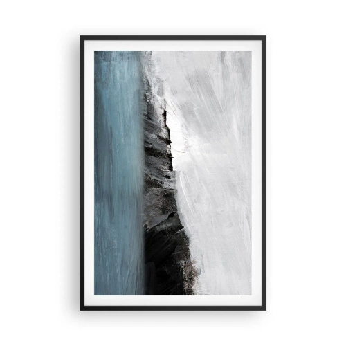 Póster en marco negro - Agua - tierra: un choque de elementos - 61x91 cm