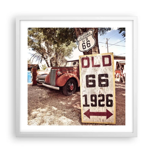 Póster en marco blanco - Una leyenda de la América profunda - 50x50 cm