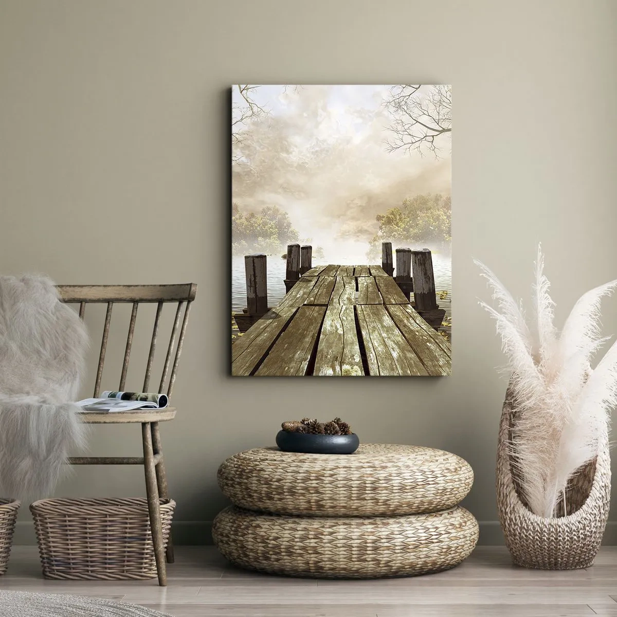 Cuadro sobre lienzo - Impresión de Imagen - La leve tristeza del otoño - 45x80 cm