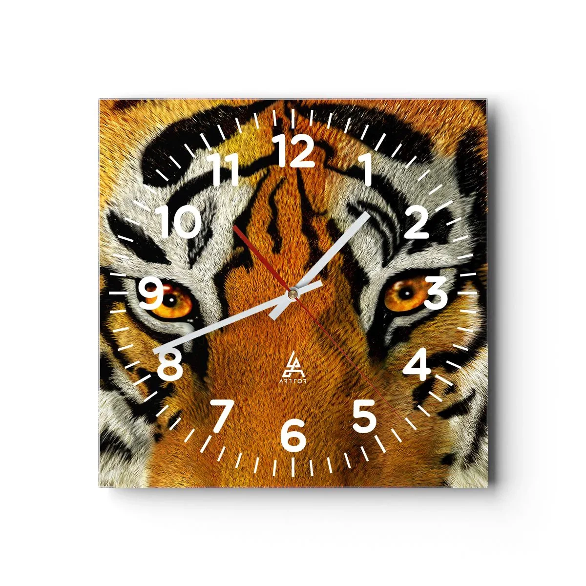 Reloj de pared - Reloj de vidrio - Amenazante y hermoso - 40x40 cm