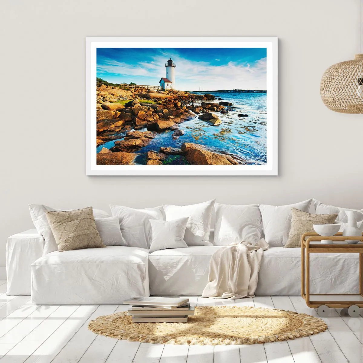 Póster en marco blanco - Esperando vuestro regreso - 100x70 cm