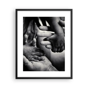 Póster en marco negro - Ser humano - 40x50 cm