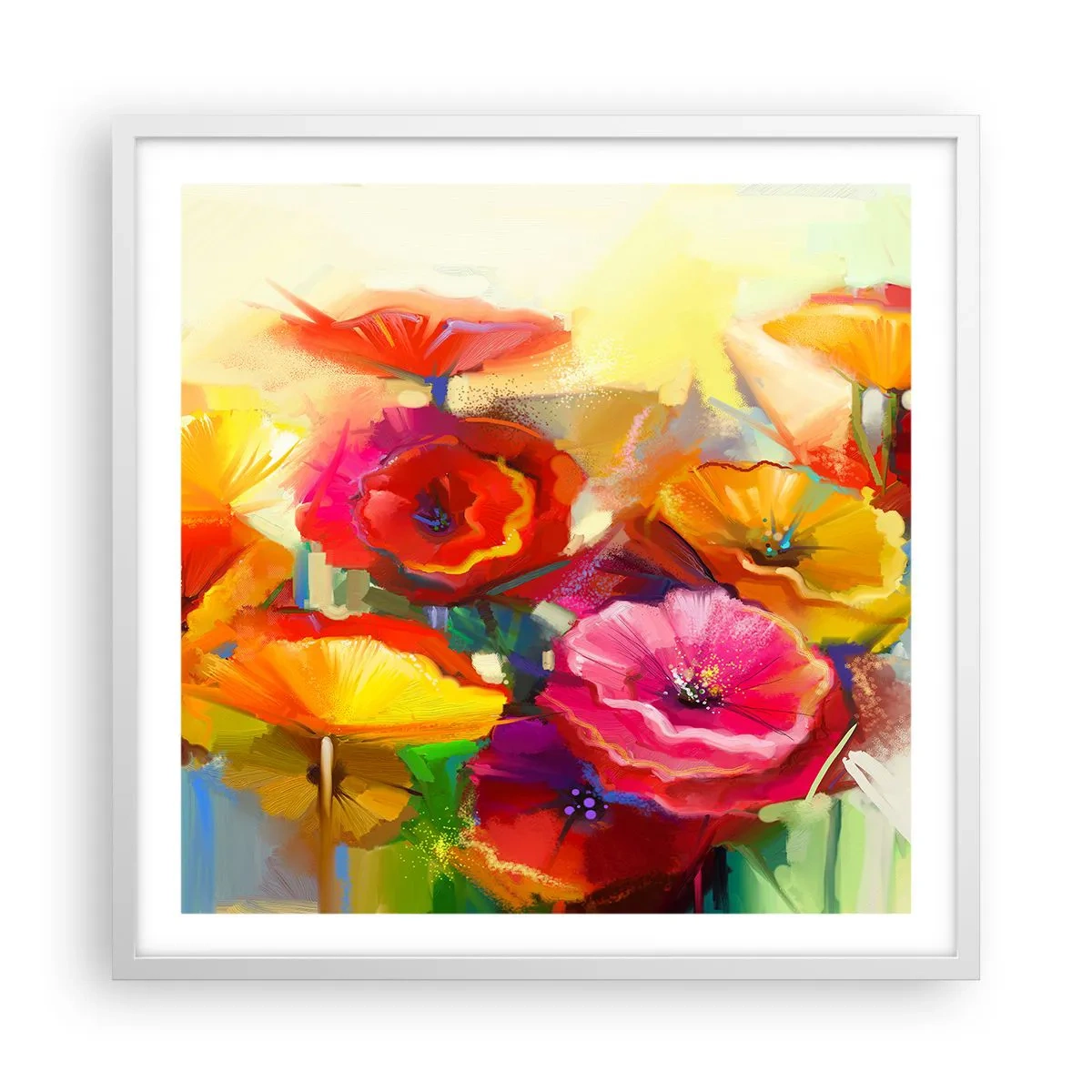 Póster en marco blanco - No solo rojo - 60x60 cm