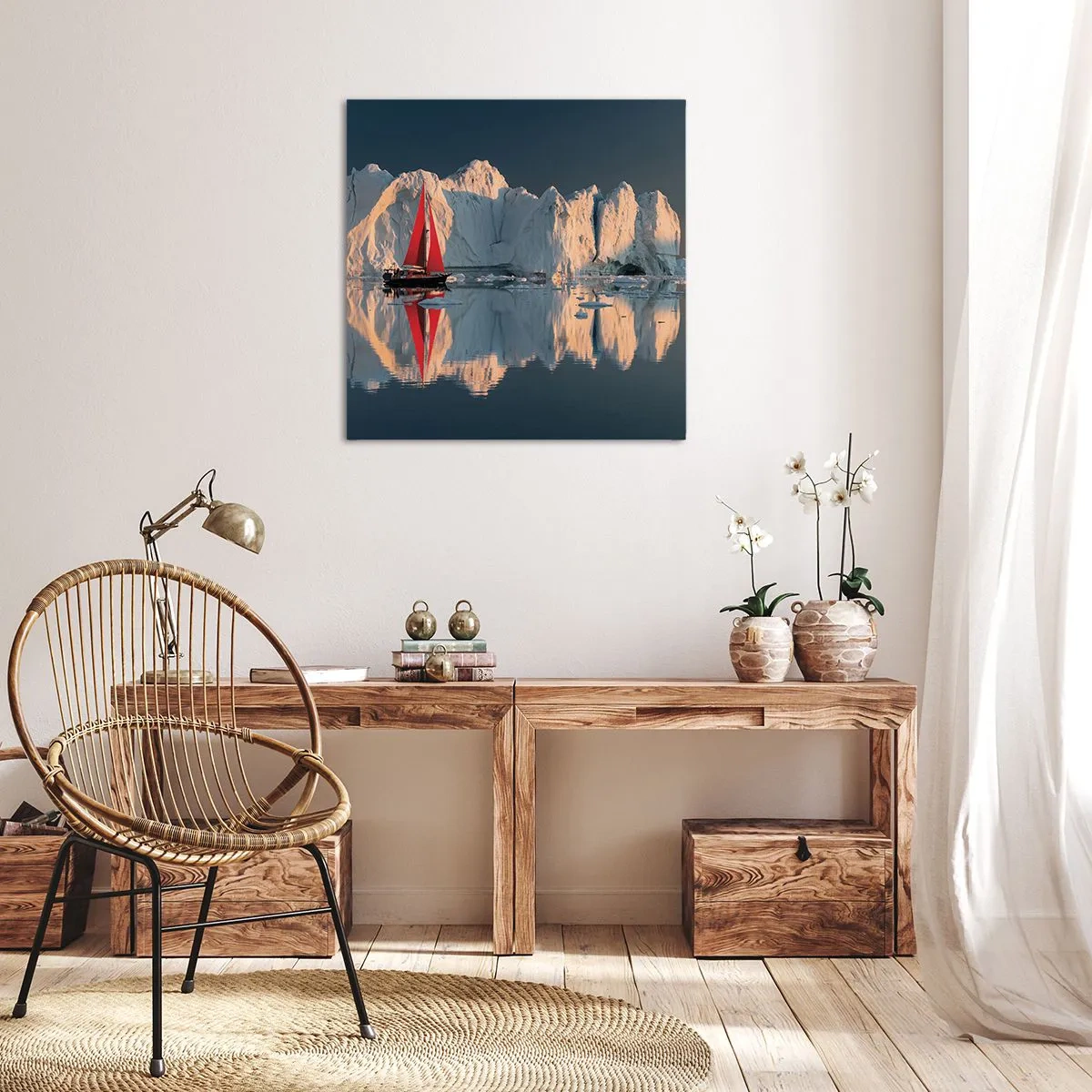 Cuadro sobre lienzo - Impresión de Imagen - En el límite del mundo - 60x60 cm
