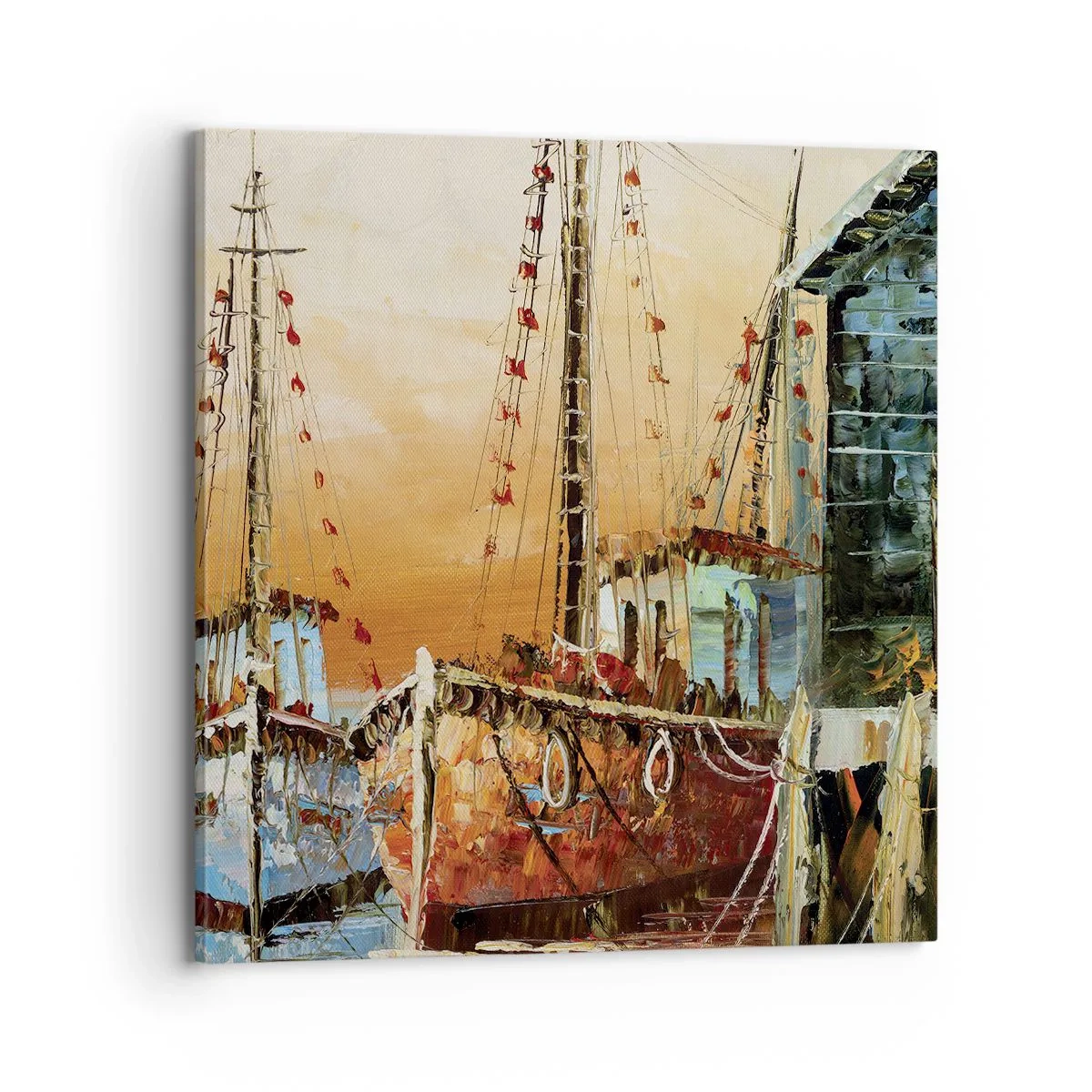 Cuadro sobre lienzo - Impresión de Imagen - Regreso pacífico - 70x70 cm