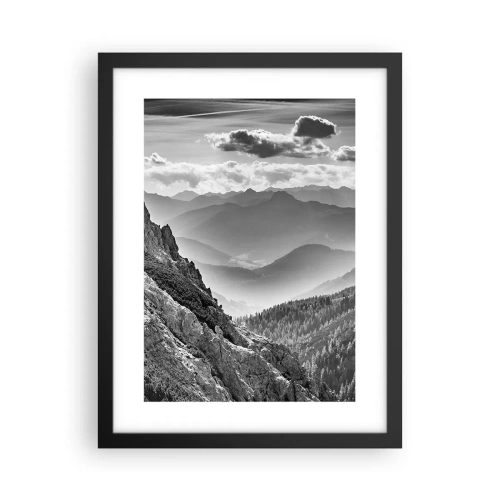 Póster en marco negro - Hasta el horizonte - 30x40 cm