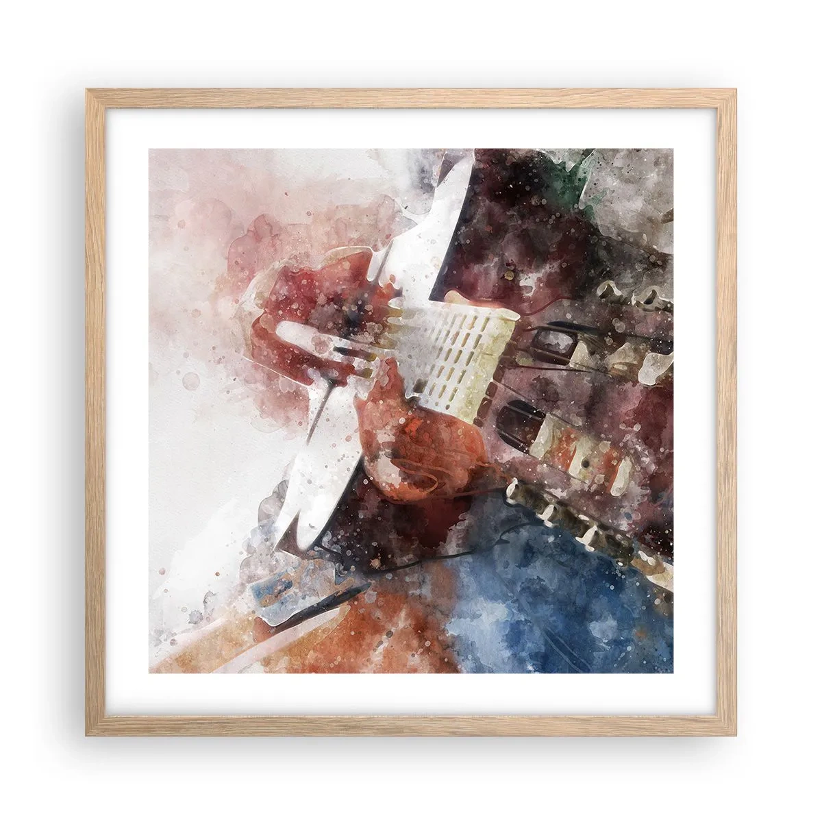 Póster en marco roble claro - ¿Y qué opinas? - 50x50 cm