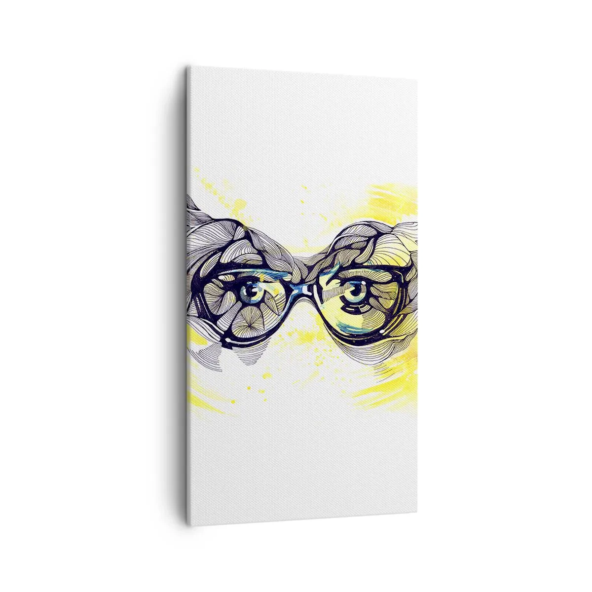 Cuadro sobre lienzo - Impresión de Imagen - A través de las gafas azules - 45x80 cm