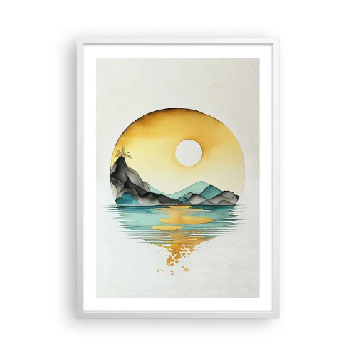 Póster en marco blanco - En un círculo de belleza - 50x70 cm