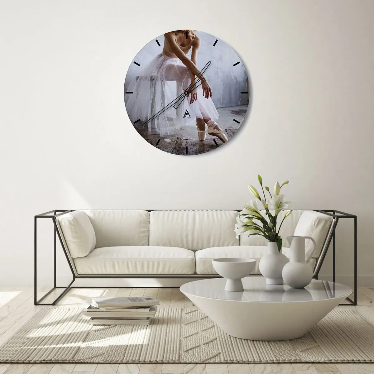 Reloj de pared - Reloj de vidrio - Antes de que brillen las luces del escenario - 30x30 cm