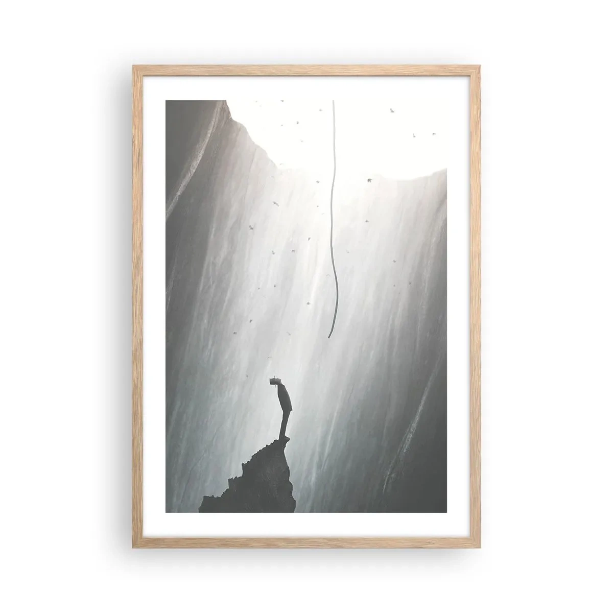 Póster en marco roble claro - Siempre hay una salida - 50x70 cm