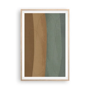 Póster en marco roble claro - Composición horizontal - 61x91 cm