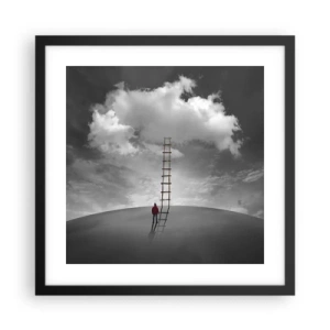 Póster en marco negro - Todo es posible - 40x40 cm