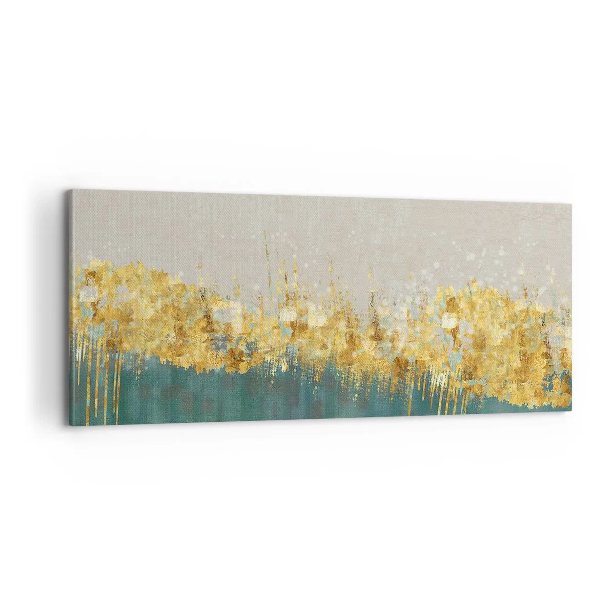 Cuadro sobre lienzo - Impresión de Imagen - La frontera dorada - 100x40 cm