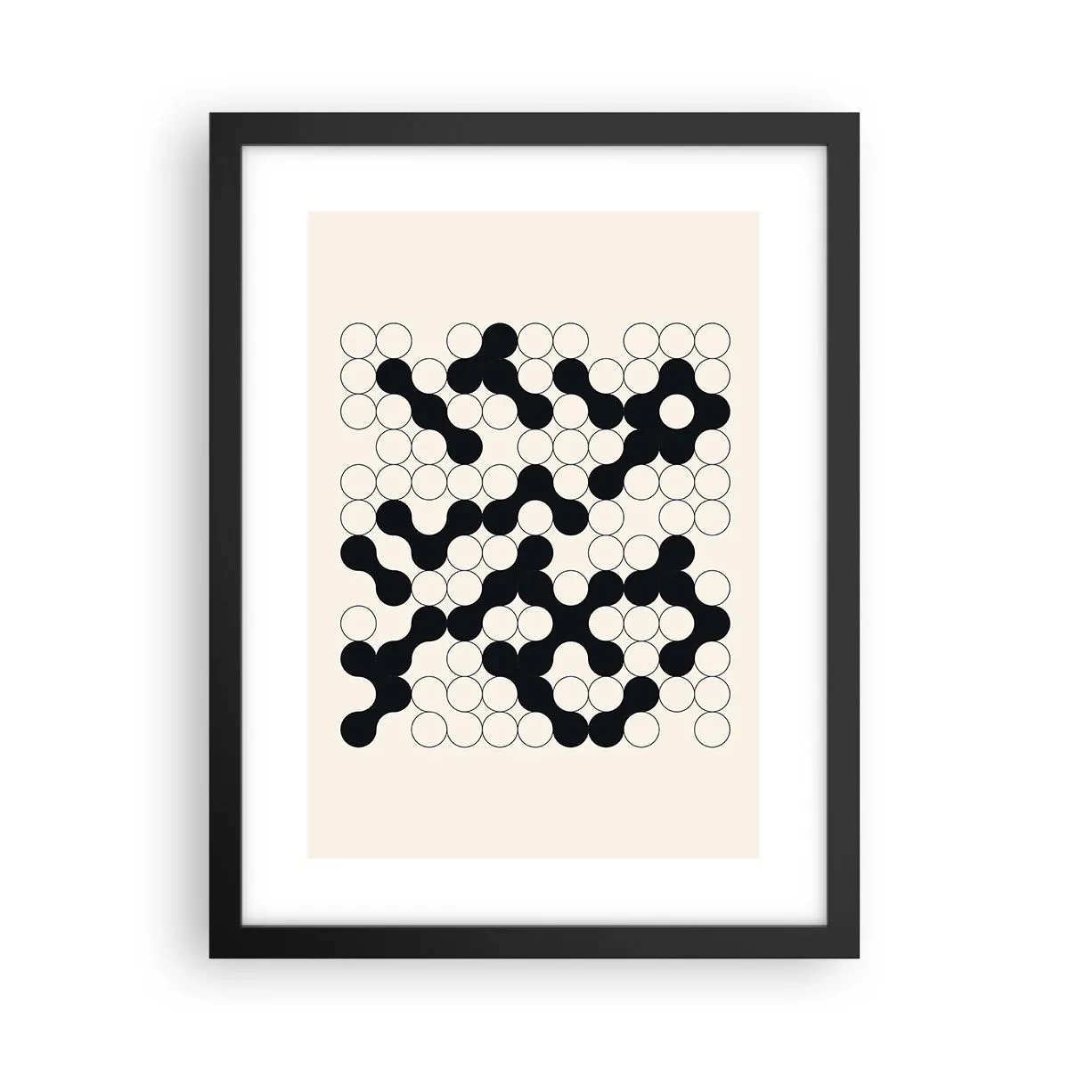 Póster en marco negro - Juego chino - una variación - 30x40 cm