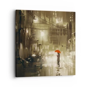 Cuadro sobre lienzo - Impresión de Imagen - Soledad en la urbe - 40x40 cm