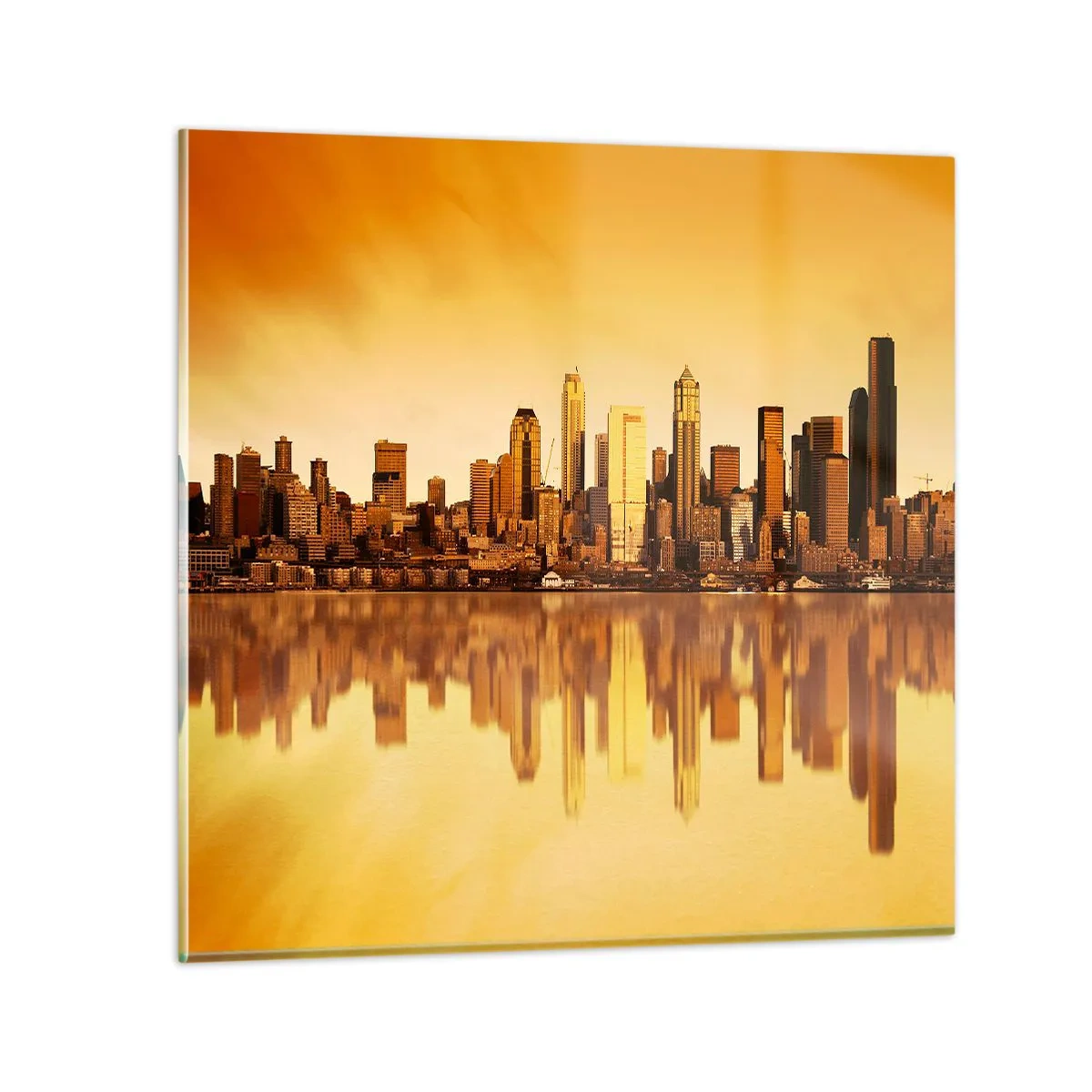 Cuadro sobre vidrio - Impresiones sobre Vidrio - El silencio de la metrópoli - 70x70 cm