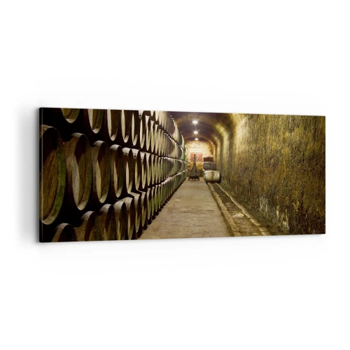 Cuadro sobre lienzo - Impresión de Imagen - El placer  - 100x40 cm